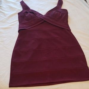 Burgundy dress